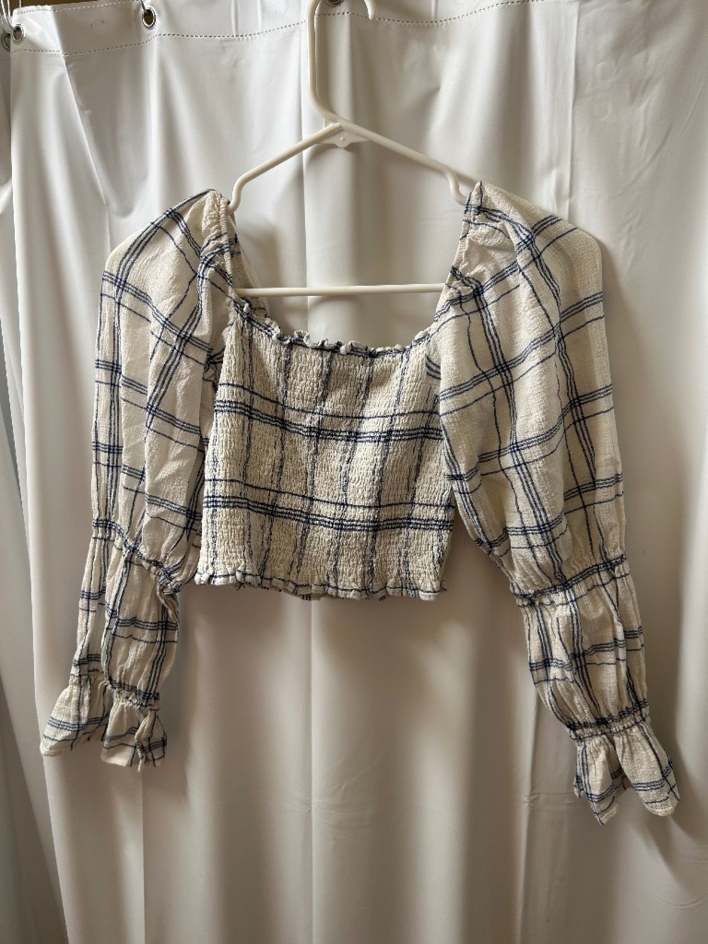 Zara Cropped Plaid Shirt